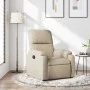 Sillón reclinable tela de microfibra color crema de , Sillones - Ref: Foro24-373453, Precio: 214,29 €, Descuento: %