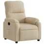 Sillón reclinable tela de microfibra color crema de , Sillones - Ref: Foro24-373453, Precio: 214,29 €, Descuento: %