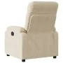 Sillón reclinable tela de microfibra color crema de , Sillones - Ref: Foro24-373453, Precio: 214,29 €, Descuento: %