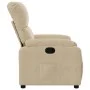 Sillón reclinable tela de microfibra color crema de , Sillones - Ref: Foro24-373453, Precio: 214,29 €, Descuento: %