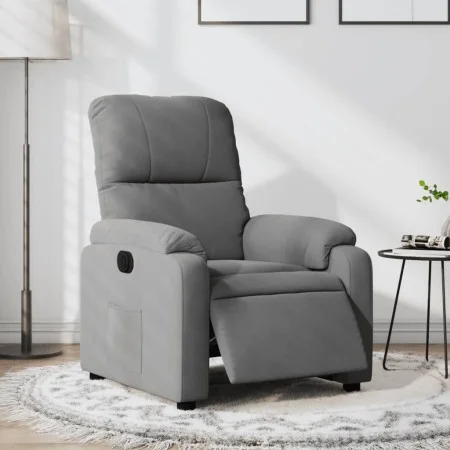 Sillón reclinable eléctrico tela de microfibra gris oscuro de , Sillones - Ref: Foro24-3204917, Precio: 274,51 €, Descuento: %
