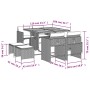 Set comedor jardín 9 pzas y cojines ratán sintético gris de , Conjuntos de jardín - Ref: Foro24-3211142, Precio: 392,81 €, De...