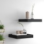 Estante flotante pared 2 uds MDF negro 23x23,5x3,8 cm en Estanterías | Comprar online en Foru.es