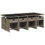 Set comedor jardín 9 pzas y cojines ratán sintético gris de , Conjuntos de jardín - Ref: Foro24-3211100, Precio: 590,23 €, De...