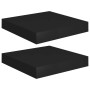 Estante flotante pared 2 uds MDF negro 23x23,5x3,8 cm en Estanterías | Comprar online en Foru.es