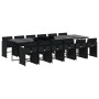 Set comedor de jardín con cojines 13 pzas ratán sintético negro de , Conjuntos de jardín - Ref: Foro24-3211123, Precio: 806,5...