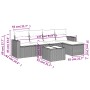 Set de sofás de jardín 6 pzas y cojines ratán sintético gris de , Conjuntos de jardín - Ref: Foro24-3218892, Precio: 354,23 €...