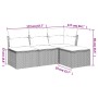Set de sofás de jardín 4 pzas y cojines ratán sintético gris de , Conjuntos de jardín - Ref: Foro24-3217502, Precio: 237,14 €...