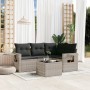Set de sofás jardín y cojines 5 pzas ratán sintético gris claro de , Conjuntos de jardín - Ref: Foro24-3252459, Precio: 345,5...