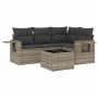 Set de sofás jardín y cojines 5 pzas ratán sintético gris claro de , Conjuntos de jardín - Ref: Foro24-3252459, Precio: 345,5...