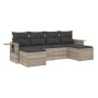 Set de sofás de jardín 6 pzas y cojines ratán sintético gris de , Conjuntos de jardín - Ref: Foro24-3252859, Precio: 371,93 €...