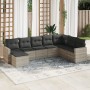 Set de sofás de jardín 8 pzas y cojines ratán sintético gris de , Conjuntos de jardín - Ref: Foro24-3219352, Precio: 532,63 €...