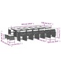 Set de muebles jardín 17 pzas con cojines ratán sintético negro de , Conjuntos de jardín - Ref: Foro24-3211182, Precio: 876,5...