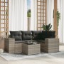 Set de sofás jardín y cojines 5 pzas ratán sintético gris claro de , Conjuntos de jardín - Ref: Foro24-3254859, Precio: 362,1...