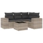 Set de sofás jardín y cojines 5 pzas ratán sintético gris claro de , Conjuntos de jardín - Ref: Foro24-3254859, Precio: 362,1...