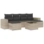 Set de sofás de jardín 7 pzas con cojines ratán PE gris claro de , Conjuntos de jardín - Ref: Foro24-3255269, Precio: 457,79 ...