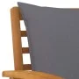 Banco de jardín 120 cm cojines gris oscuro madera acacia maciza by vidaXL, garden benches - Ref: Foro24-311830, Price: 185,32...