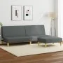 Sofá cama 2 plazas y almohadas taburete terciopelo gris oscuro de , Sofás - Ref: Foro24-3216216, Precio: 354,28 €, Descuento: %