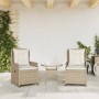 Sillones reclinables de jardín 2 uds ratán sintético beige de , Sillas de jardín - Ref: Foro24-368656, Precio: 243,66 €, Desc...