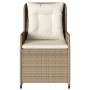 Sillones reclinables de jardín 2 uds ratán sintético beige de , Sillas de jardín - Ref: Foro24-368656, Precio: 243,66 €, Desc...