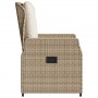 Sillones reclinables de jardín 2 uds ratán sintético beige de , Sillas de jardín - Ref: Foro24-368656, Precio: 243,66 €, Desc...