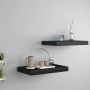 Estantes flotantes de pared 2 uds MDF negro 40x23x3,8 cm en Estanterías | Comprar online en Foru.es