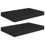 Estantes flotantes de pared 2 uds MDF negro 40x23x3,8 cm en Estanterías | Comprar online en Foru.es