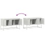 Mueble para TV de acero blanco 100,5x39x60,5 cm de , Muebles TV - Ref: Foro24-846481, Precio: 104,04 €, Descuento: %