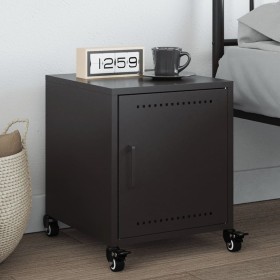 Mesita de noche acero negra 36x39x43,5 cm de , Mesitas de noche - Ref: Foro24-846614, Precio: 47,95 €, Descuento: %