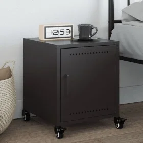 Mesita de noche acero negra 36x39x43,5 cm by , Nightstands - Ref: Foro24-846614, Price: 47,48 €, Discount: %