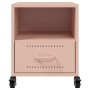 Mesitas de noche 2 unidades acero rosa 36x39x43,5 cm de , Mesitas de noche - Ref: Foro24-846707, Precio: 81,28 €, Descuento: %