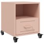 Mesitas de noche 2 unidades acero rosa 36x39x43,5 cm de , Mesitas de noche - Ref: Foro24-846707, Precio: 81,28 €, Descuento: %