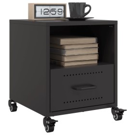 Mesitas de noche 2 uds acero negra 36x39x43,5 cm de , Mesitas de noche - Ref: Foro24-846705, Precio: 77,16 €, Descuento: %