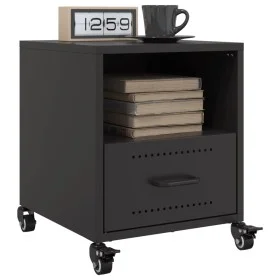 Mesitas de noche 2 uds acero negra 36x39x43,5 cm by , Nightstands - Ref: Foro24-846705, Price: 76,42 €, Discount: %