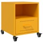 Mesitas de noche 2 uds acero amarillo mostaza 36x39x43,5 cm de , Mesitas de noche - Ref: Foro24-846711, Precio: 81,28 €, Desc...