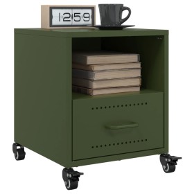 Mesitas de noche 2 unidades acero verde oliva 36x39x43,5 cm de , Mesitas de noche - Ref: Foro24-846713, Precio: 81,28 €, Desc...