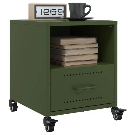 Nachttische, 2 Stück, Olivengrünes Stahl, 36x39x43,5 cm. von , Nachttische - Ref: Foro24-846713, Preis: 80,49 €, Rabatt: %