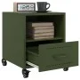 Mesitas de noche 2 unidades acero verde oliva 36x39x43,5 cm by , Nightstands - Ref: Foro24-846713, Price: 80,49 €, Discount: %