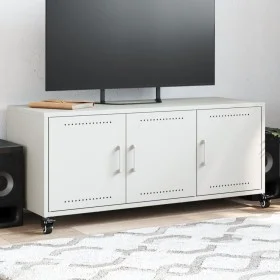 Mueble para TV acero laminado en frío blanco 100,5x39x43,5 cm de , Muebles TV - Ref: Foro24-846649, Precio: 100,25 €, Descuen...