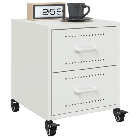 Mesitas de noche 2 unidades acero blanco 36x39x43,5 cm de , Mesitas de noche - Ref: Foro24-846637, Precio: 99,14 €, Descuento: %