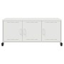 Mueble para TV acero laminado en frío blanco 100,5x39x43,5 cm de , Muebles TV - Ref: Foro24-846649, Precio: 96,73 €, Descuent...