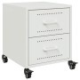 Mesitas de noche 2 unidades acero blanco 36x39x43,5 cm de , Mesitas de noche - Ref: Foro24-846637, Precio: 99,14 €, Descuento: %