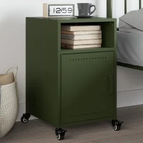 Nachttisch aus olivgrünem Stahl, 36x39x59 cm. von , Nachttische - Ref: Foro24-846724, Preis: 64,88 €, Rabatt: %