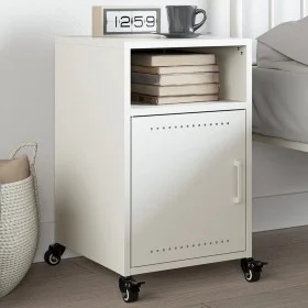 Nachttisch aus weißem Stahl 36x39x59 cm von , Nachttische - Ref: Foro24-846726, Preis: 46,67 €, Rabatt: %
