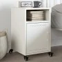 Mesita de noche acero blanco 36x39x59 cm de , Mesitas de noche - Ref: Foro24-846726, Precio: 46,67 €, Descuento: %