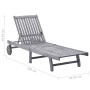 Tumbona de madera maciza de acacia de vidaXL, Tumbonas - Ref: Foro24-311872, Precio: 168,64 €, Descuento: %