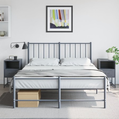 Mesitas de noche 2 unidades acero gris antracita 36x39x60,5 cm de , Mesitas de noche - Ref: Foro24-846559, Precio: 81,53 €, D...