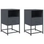 Mesitas de noche 2 unidades acero gris antracita 36x39x60,5 cm by , Nightstands - Ref: Foro24-846559, Price: 80,76 €, Discoun...