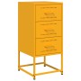 Mesita de noche acero amarillo mostaza 36x39x78 cm de , Mesitas de noche - Ref: Foro24-846584, Precio: 77,86 €, Descuento: %