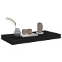Estante flotante de pared MDF negro 50x23x3,8 cm en Estanterías | Comprar online en Foru.es
